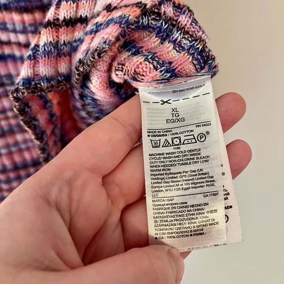 Gap Pink and Blue Striped Knit Tank Top - Picture 5 of 5